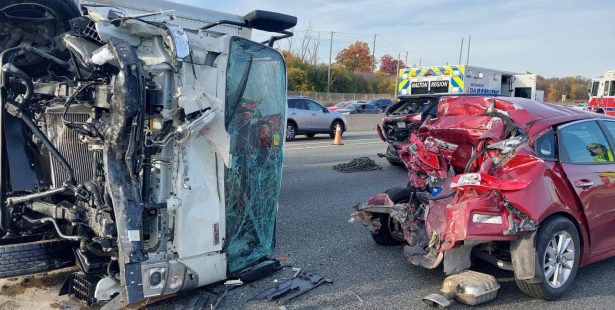 Ontario, Oakville, Burlington OPP, QEW collision, traffic, multi-vehicle,