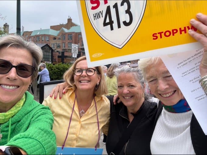 Ontario, Oakville, climate action, seniors, Grandmothers Act to Save the Planet, Highway 413, rally, protest, Provincial government,