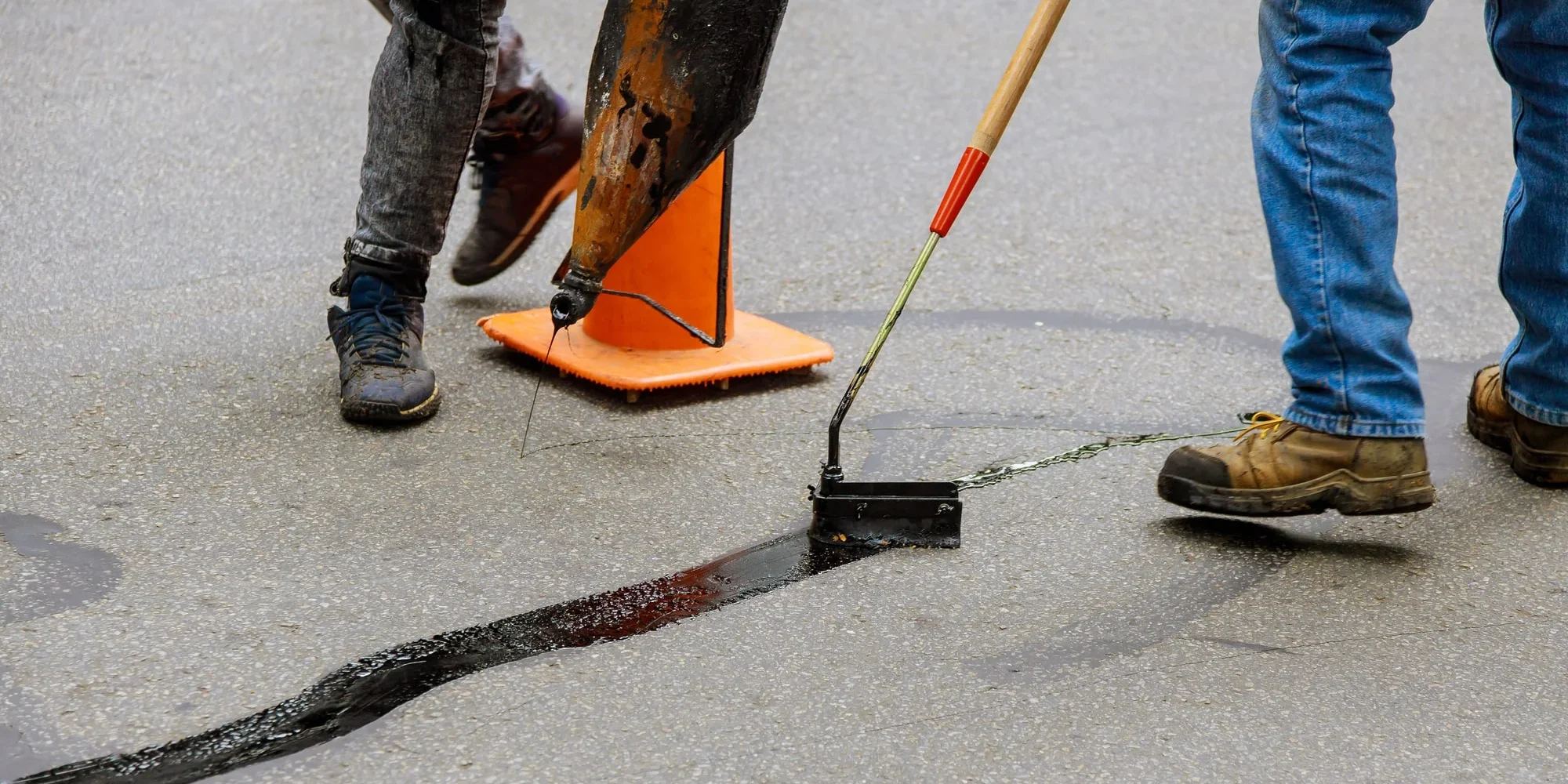 traffic burlington delay road crack sealing