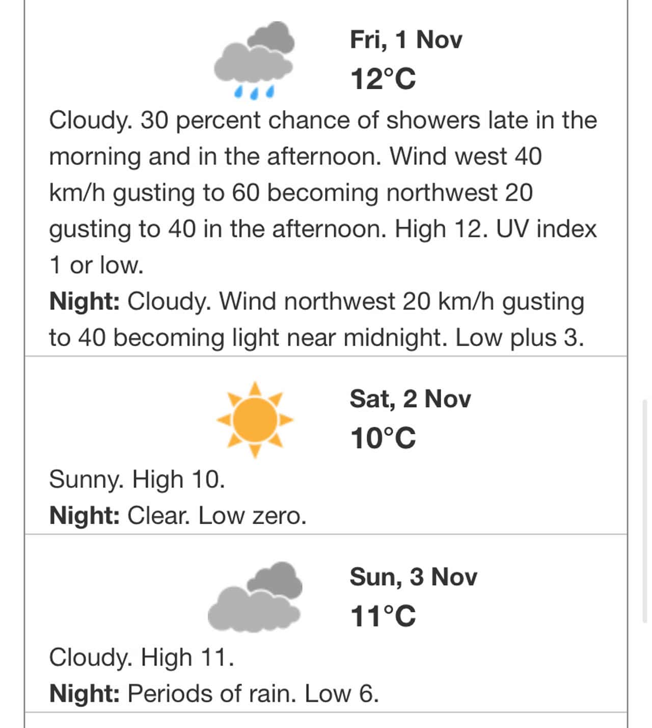 weekend weather ontario nov 2