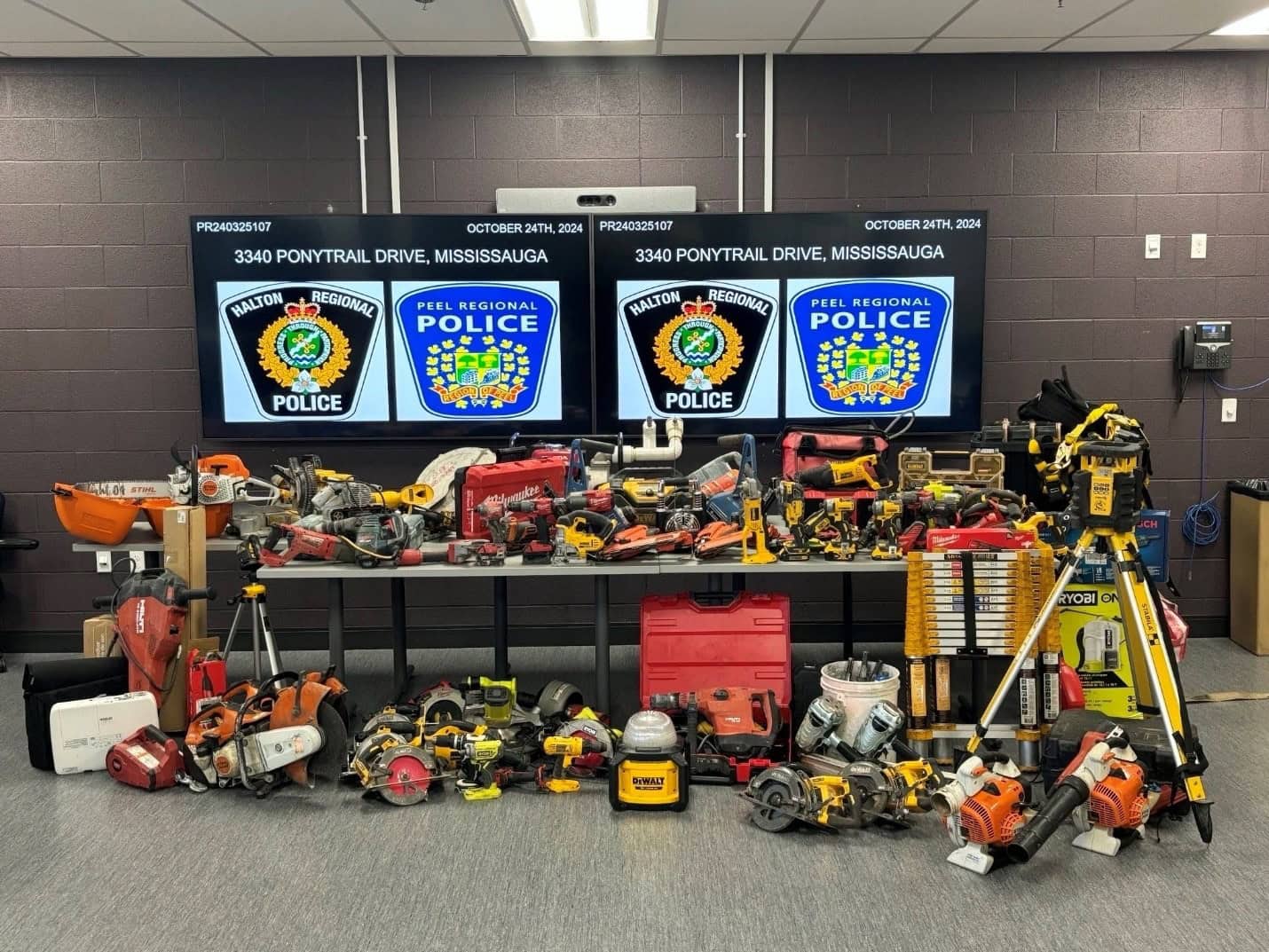 Drugs and power tool bust in Mississauga.