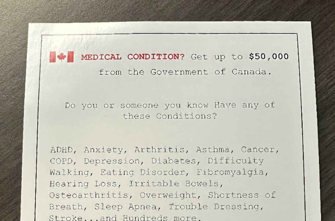 Offer of $50K payment for 'medical condition' a scam, police warn in Ontario