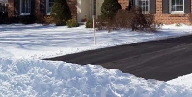 Windrow clearing in Mississauga.