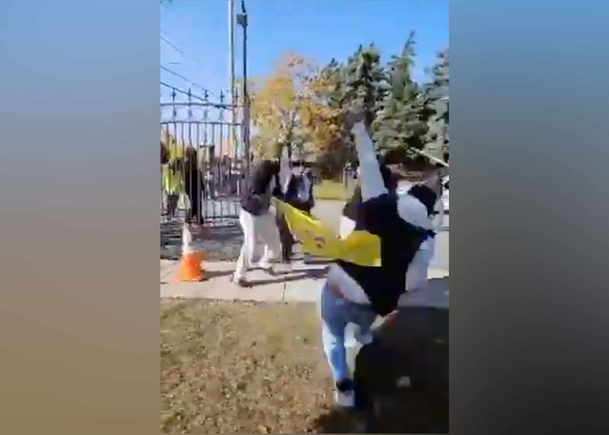 protest brampton temple