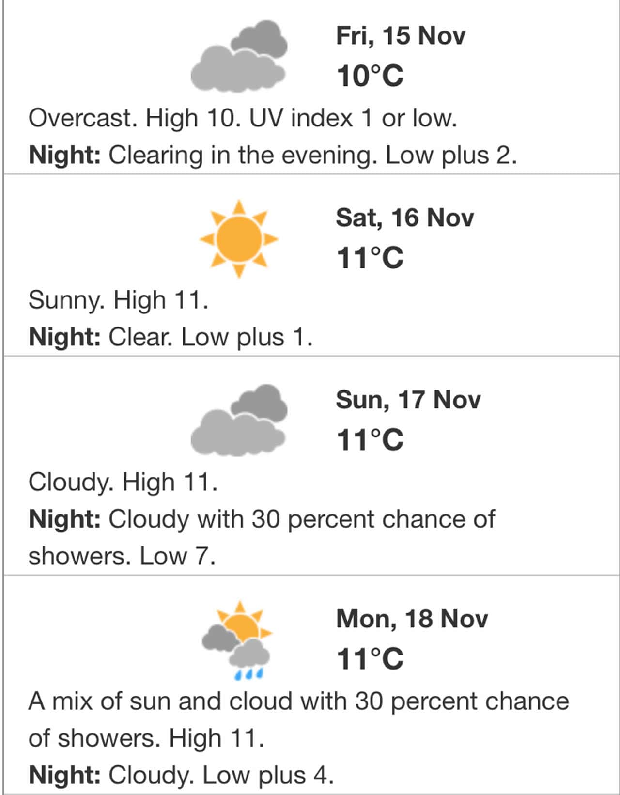 weekend weather nov 16 ontario