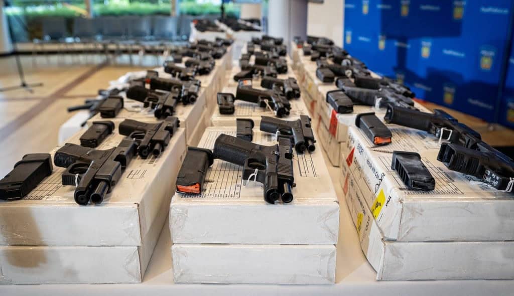 Most-ever guns seized in Mississauga and Brampton in 2024.