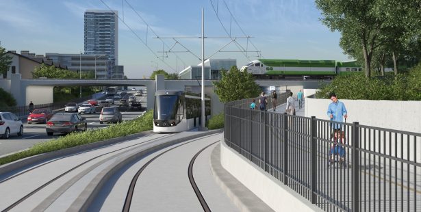 Hazel LRT in Mississauga, Port Credit station