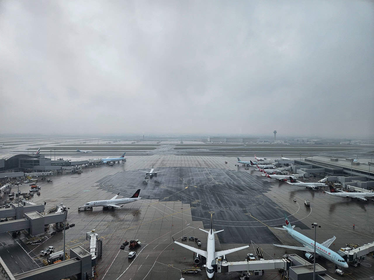 Busy holiday season at Pearson Airport in Mississauga.