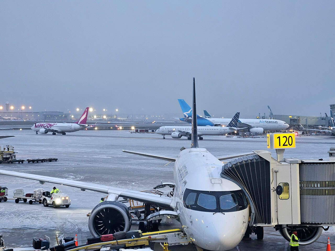 Pearson Airport in Mississauga braces for first snowfall of season.