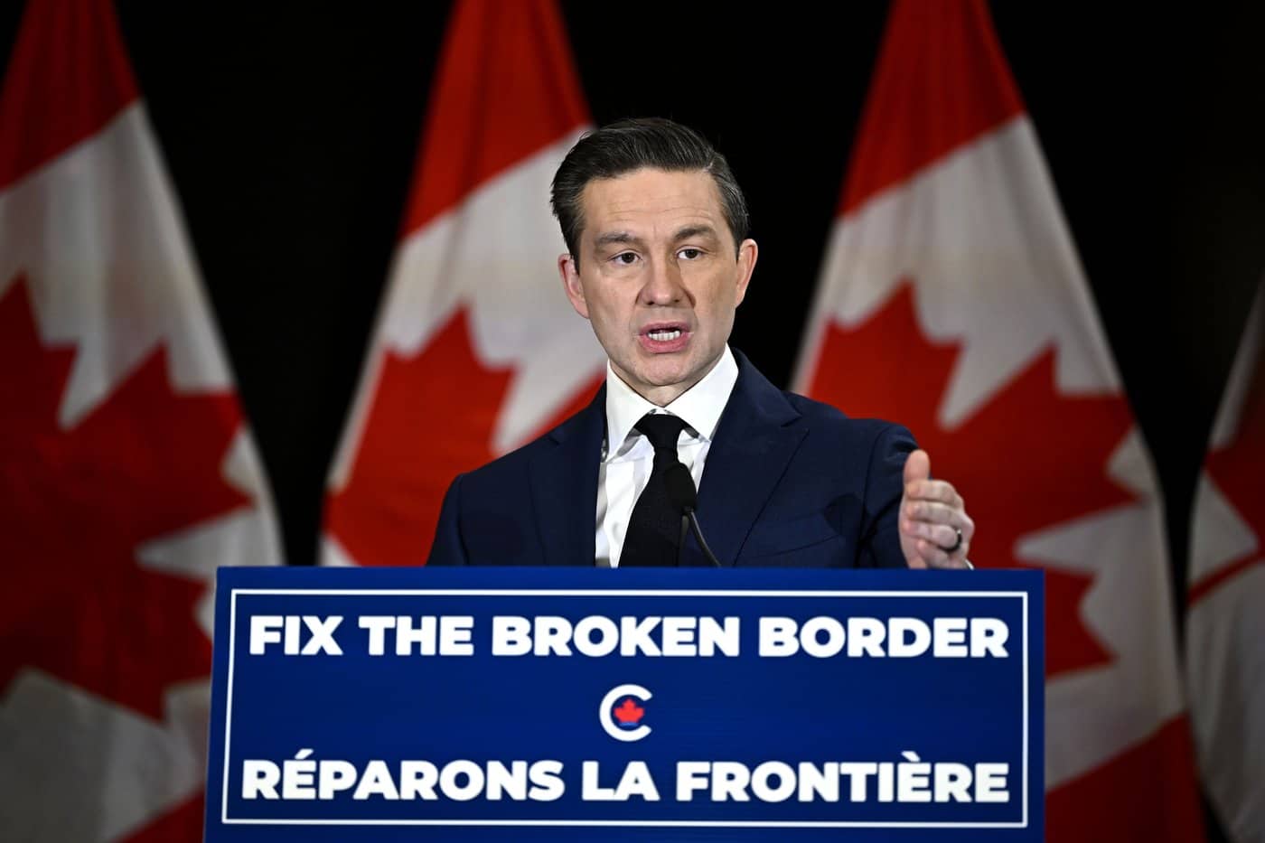 Poilievre Canada asylum seeker cap, border plan