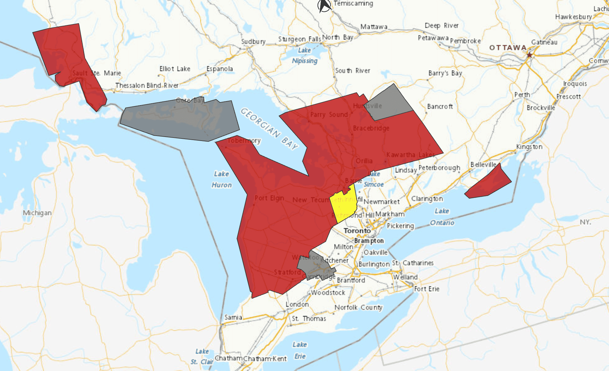 blizzard snow squall warnings ontario