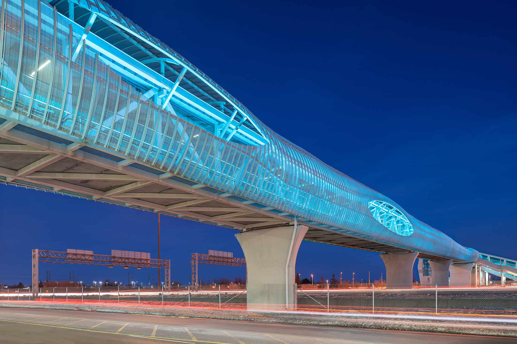 Pickering's landmark pedestrian bridge spanning Hwy 401